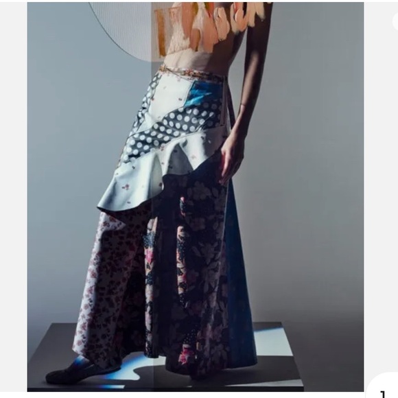 ZARA ATELIER PRINTED 100% LEATHER SKIRT LIMITED EDITION - Picture 2 of 16